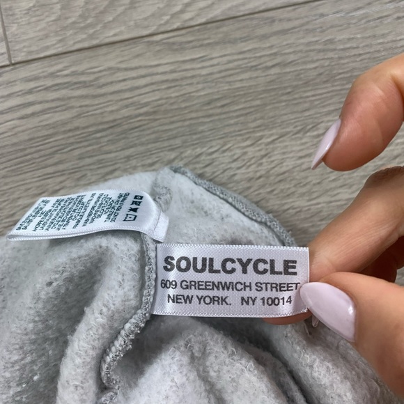 SoulCycle “Soul Soul” Grey Cotton Crewneck Sweater Top - Picture 5 of 9